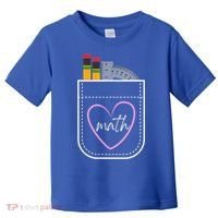 Math Teacher Pocket With Pencils And Protractor Toddler T-Shirt thumb 0