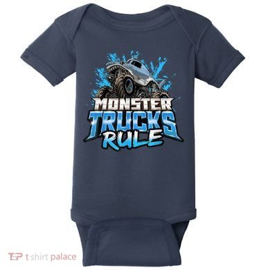 Monster Truck Rule Baby Bodysuit
