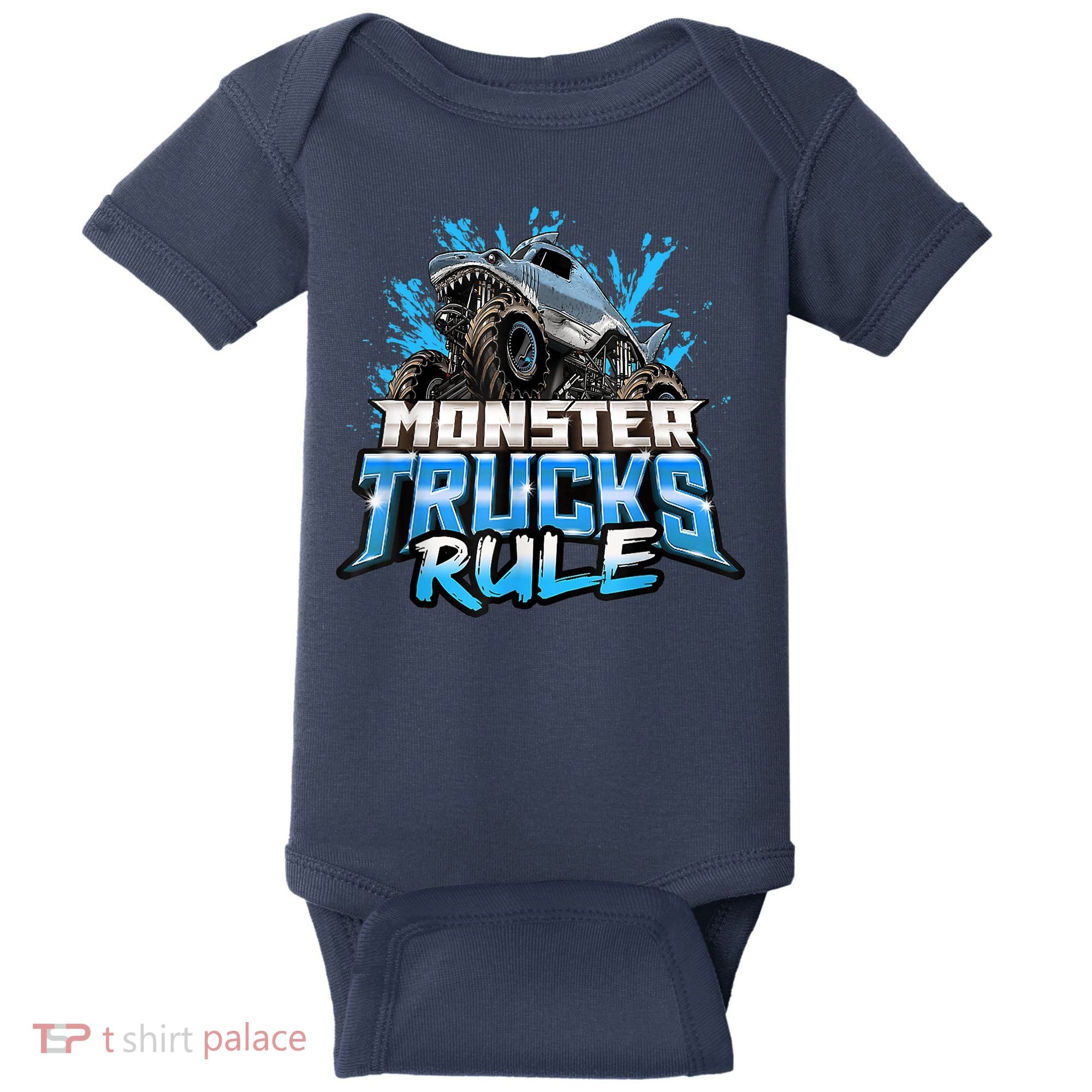 Monster Truck Rule Baby Bodysuit