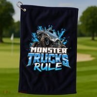 Monster Truck Rule Golf Towel thumb 1