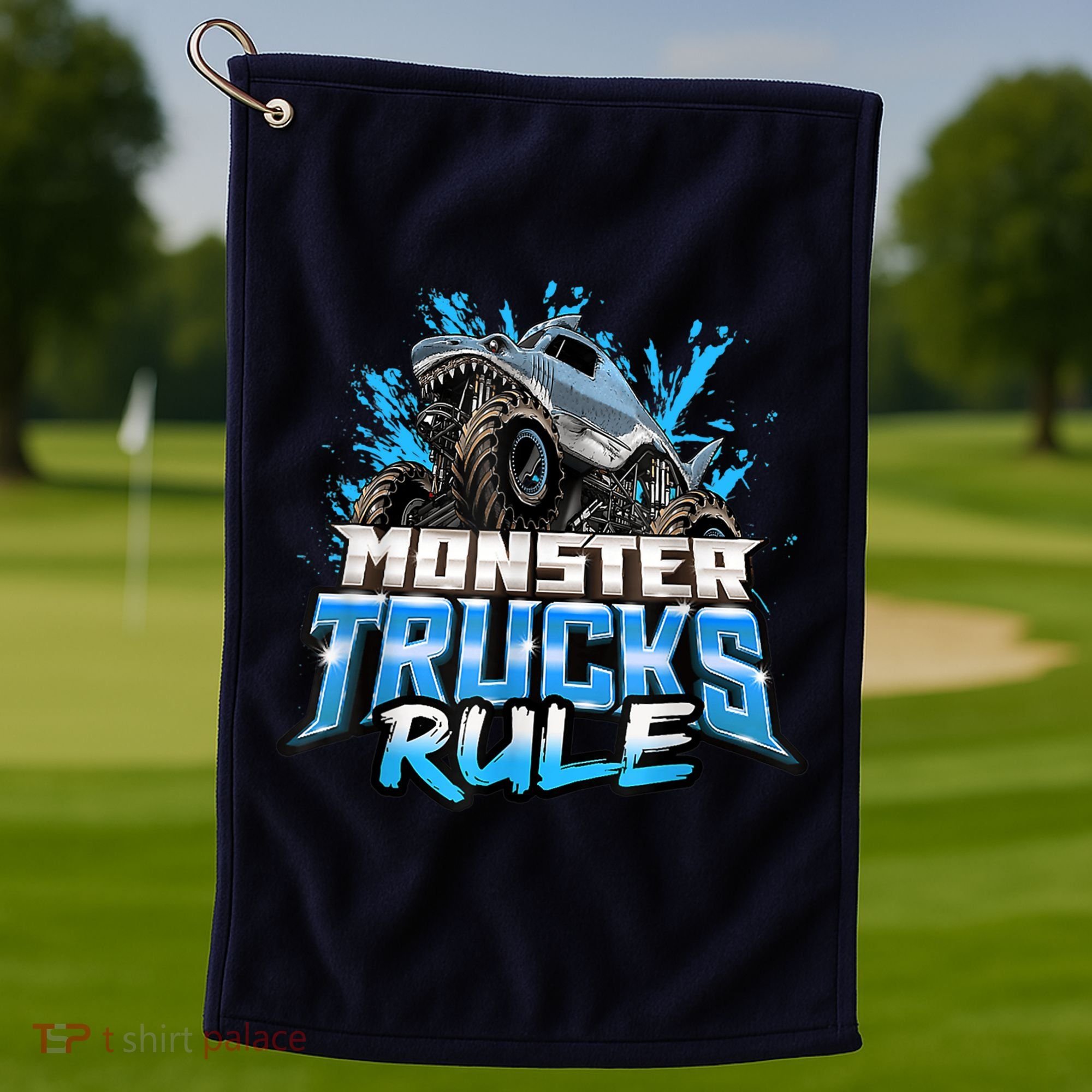 Monster Truck Rule Golf Towel
