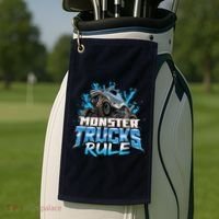Monster Truck Rule Golf Towel thumb 2