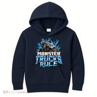 Monster Truck Rule Kids Hoodie thumb 0