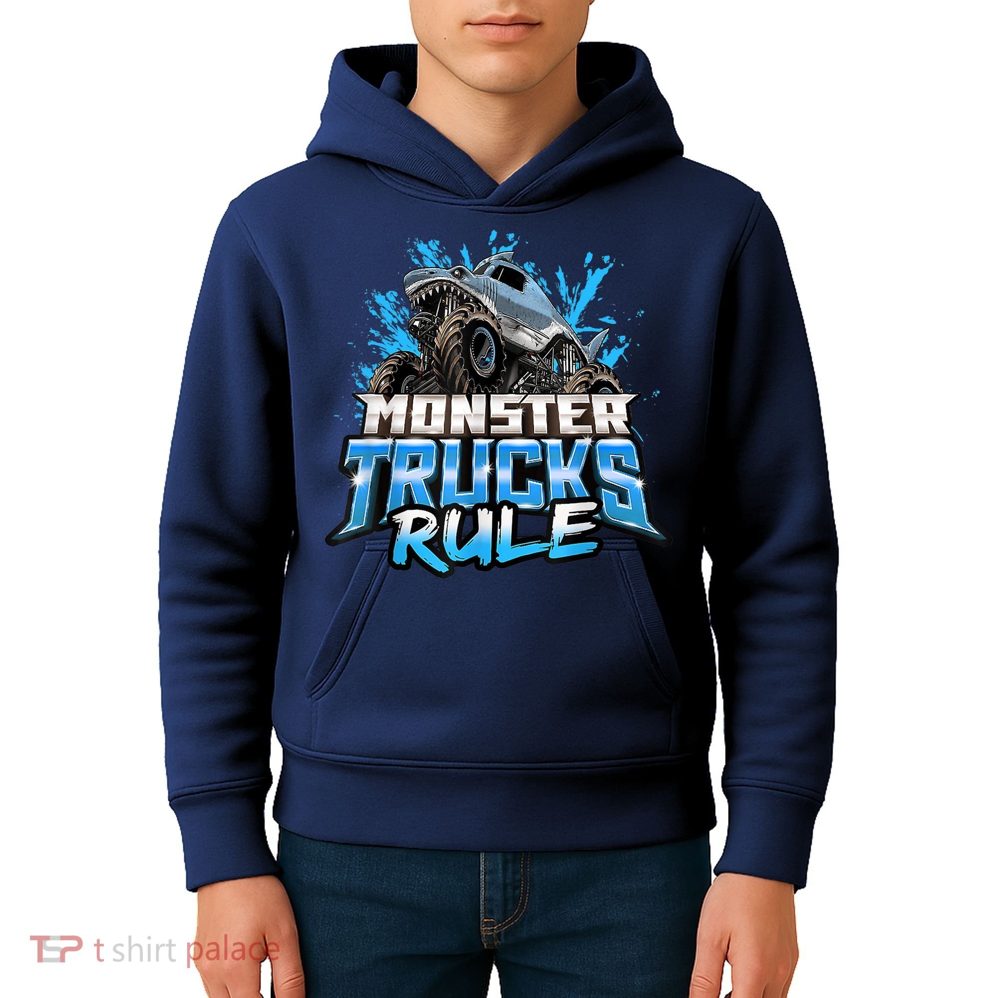 Monster Truck Rule Kids Hoodie