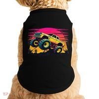 Monster Truck Retro Sunset Monster Trucks Doggie Tank thumb 0