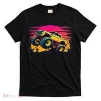 Monster Truck Retro Sunset Monster Trucks T-Shirt thumb 0