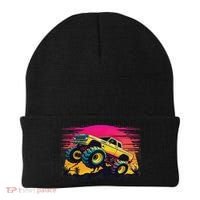 Monster Truck Retro Sunset Monster Trucks Beanie thumb 0