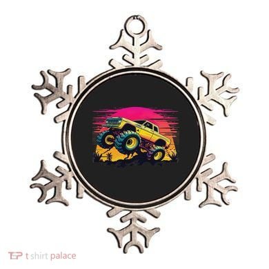 Monster Truck Retro Sunset Monster Trucks Ornament