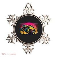 Monster Truck Retro Sunset Monster Trucks Ornament thumb 0