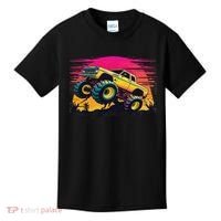 Monster Truck Retro Sunset Monster Trucks Kids T-Shirt thumb 0