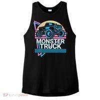 Monster Truck Retro Ladies PosiCharge Tri-Blend Wicking Tank thumb 0