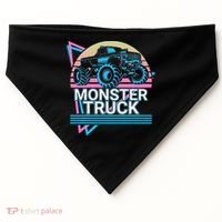 Monster Truck Retro USA-Made Doggie Bandana thumb 0