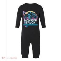 Monster Truck Retro Infant Fleece One Piece thumb 0