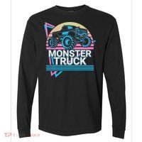 Monster Truck Retro Comfort Colors Heavyweight Long Sleeve T-Shirt thumb 0