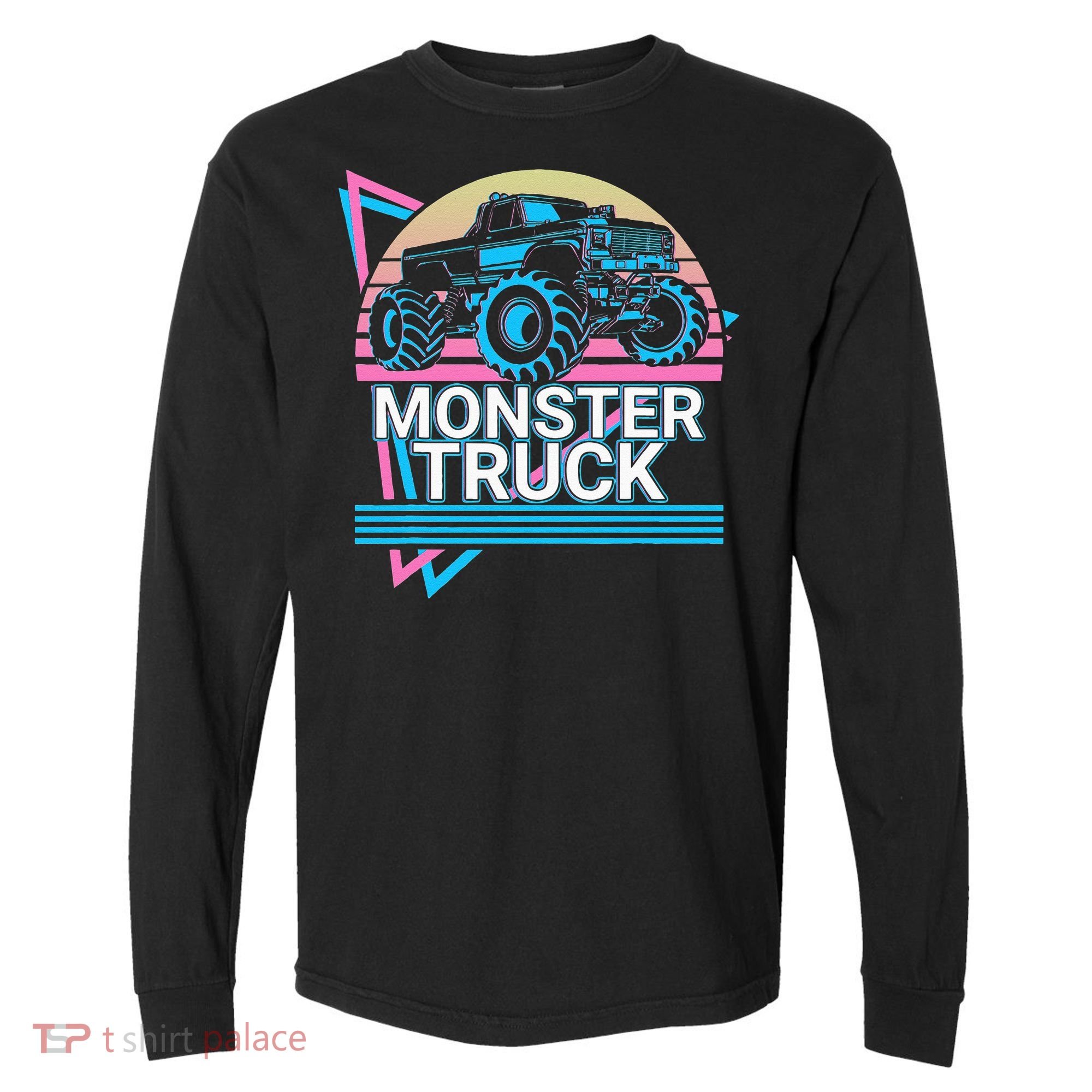 Monster Truck Retro Comfort Colors Heavyweight Long Sleeve T-Shirt