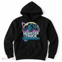 Monster Truck Retro Hoodie thumb 0