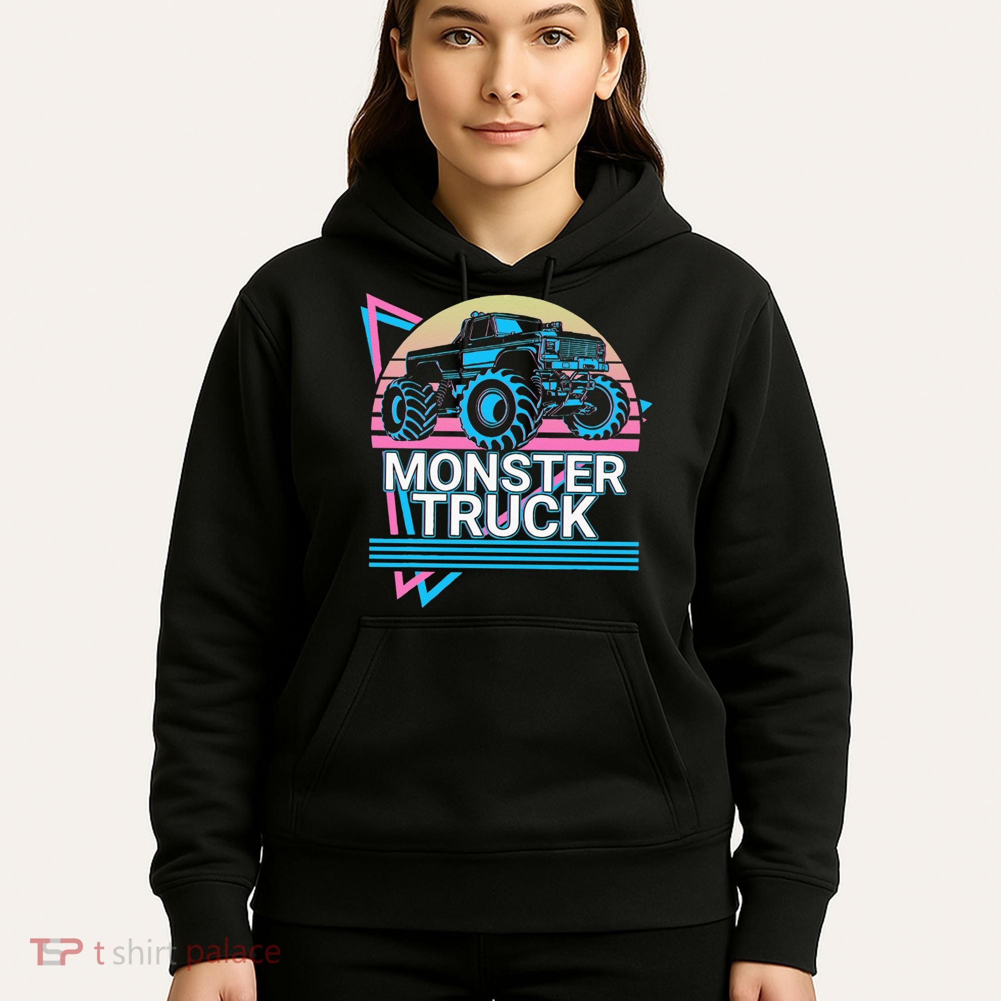 Monster Truck Retro Hoodie