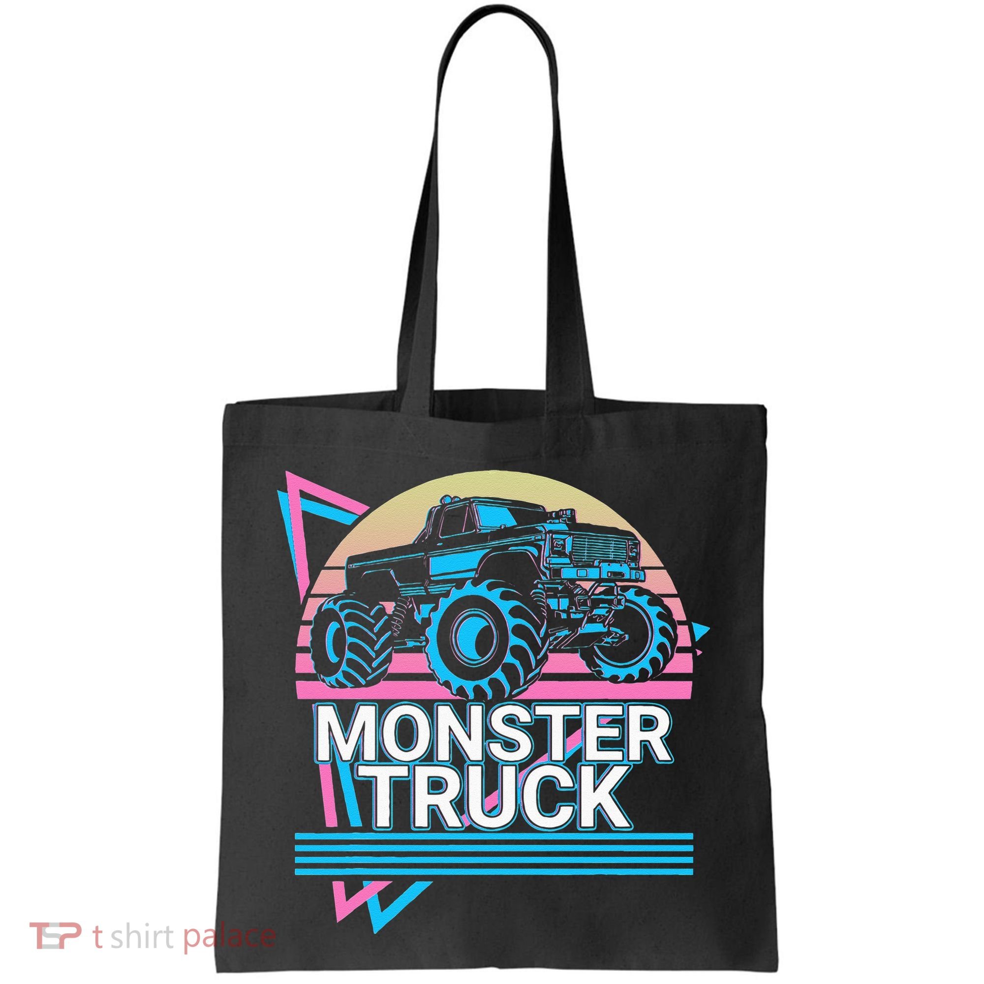Monster Truck Retro Tote Bag