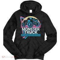 Monster Truck Retro Tie Dye Hoodie thumb 0