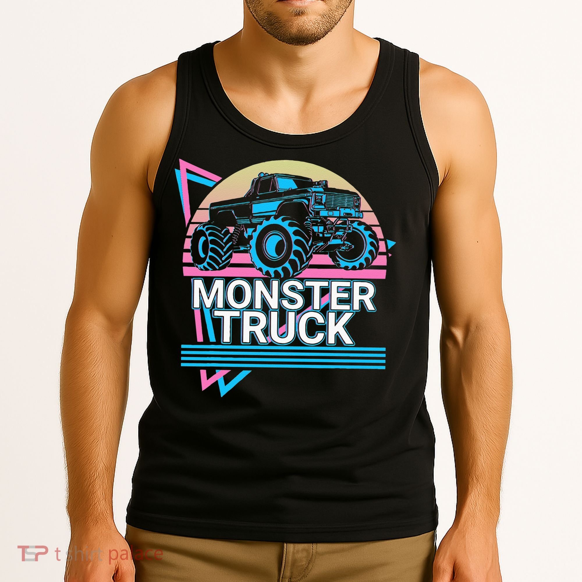 Monster Truck Retro Tank Top