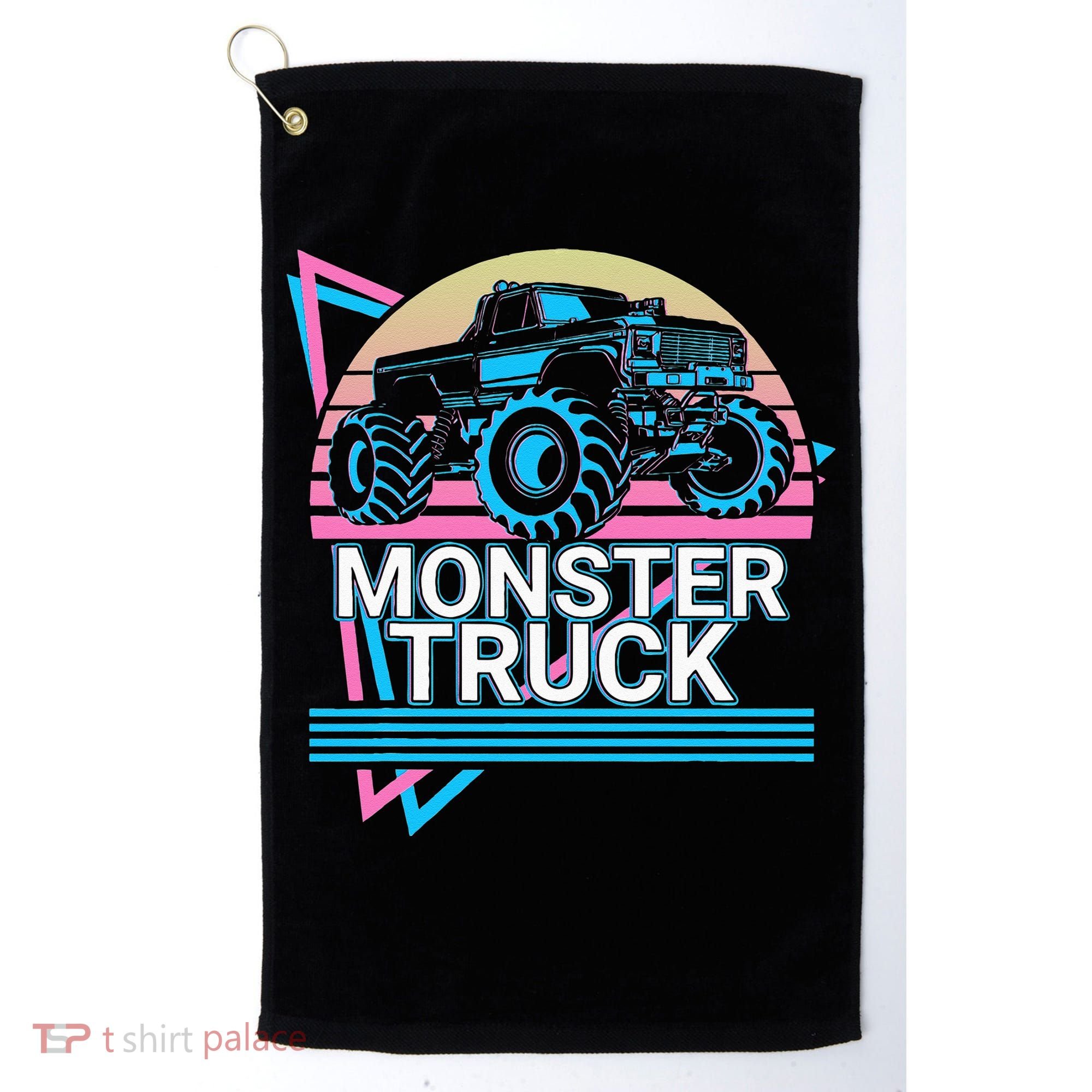 Monster Truck Retro Golf Towel