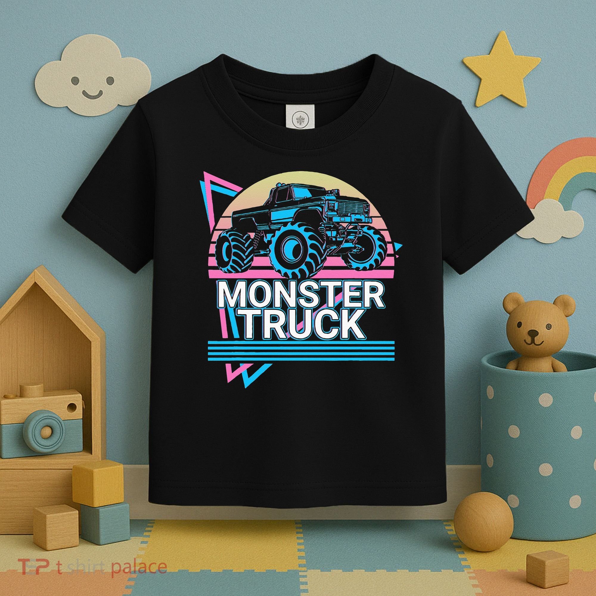 Monster Truck Retro Toddler T-Shirt