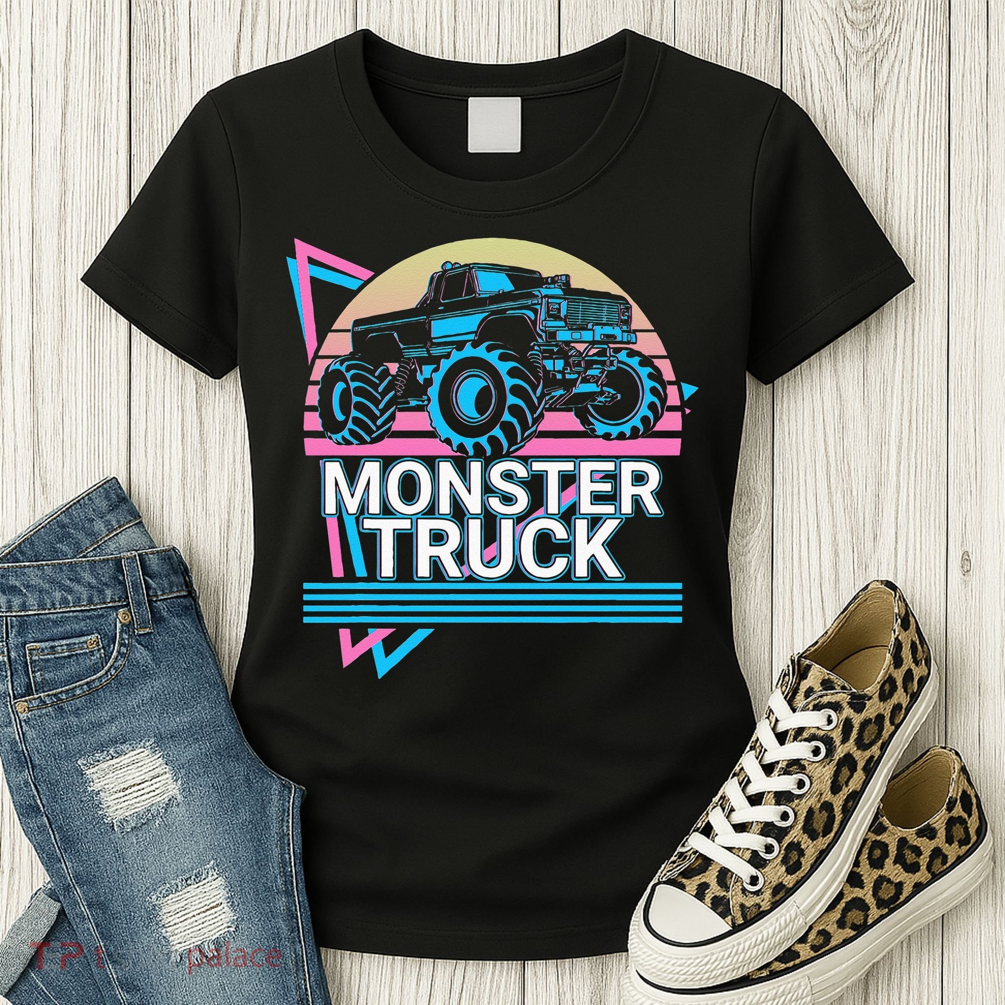 Monster Truck Retro Women's T-Shirt