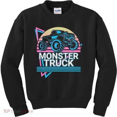 Monster Truck Retro Kids Sweatshirt