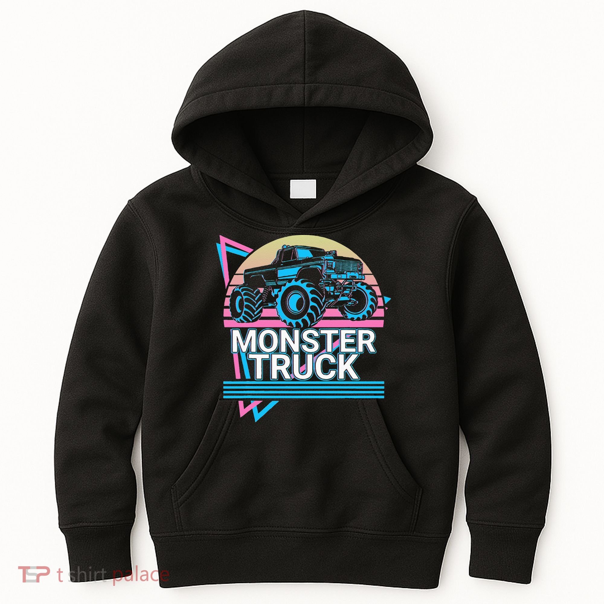 Monster Truck Retro Kids Hoodie