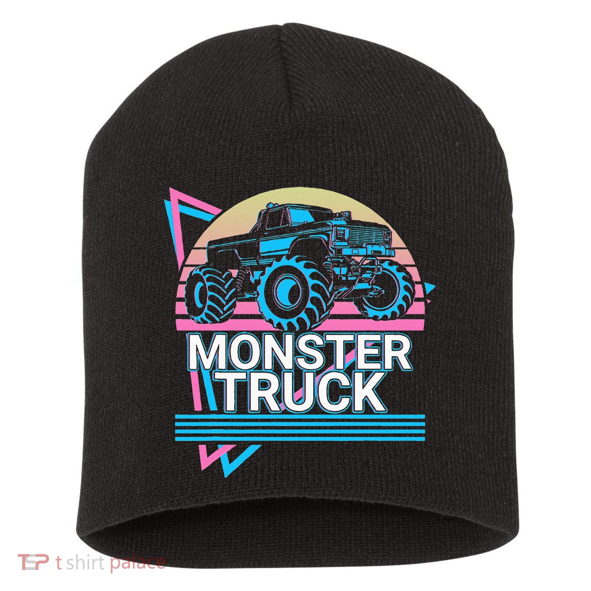 Monster Truck Retro Short Acrylic Beanie