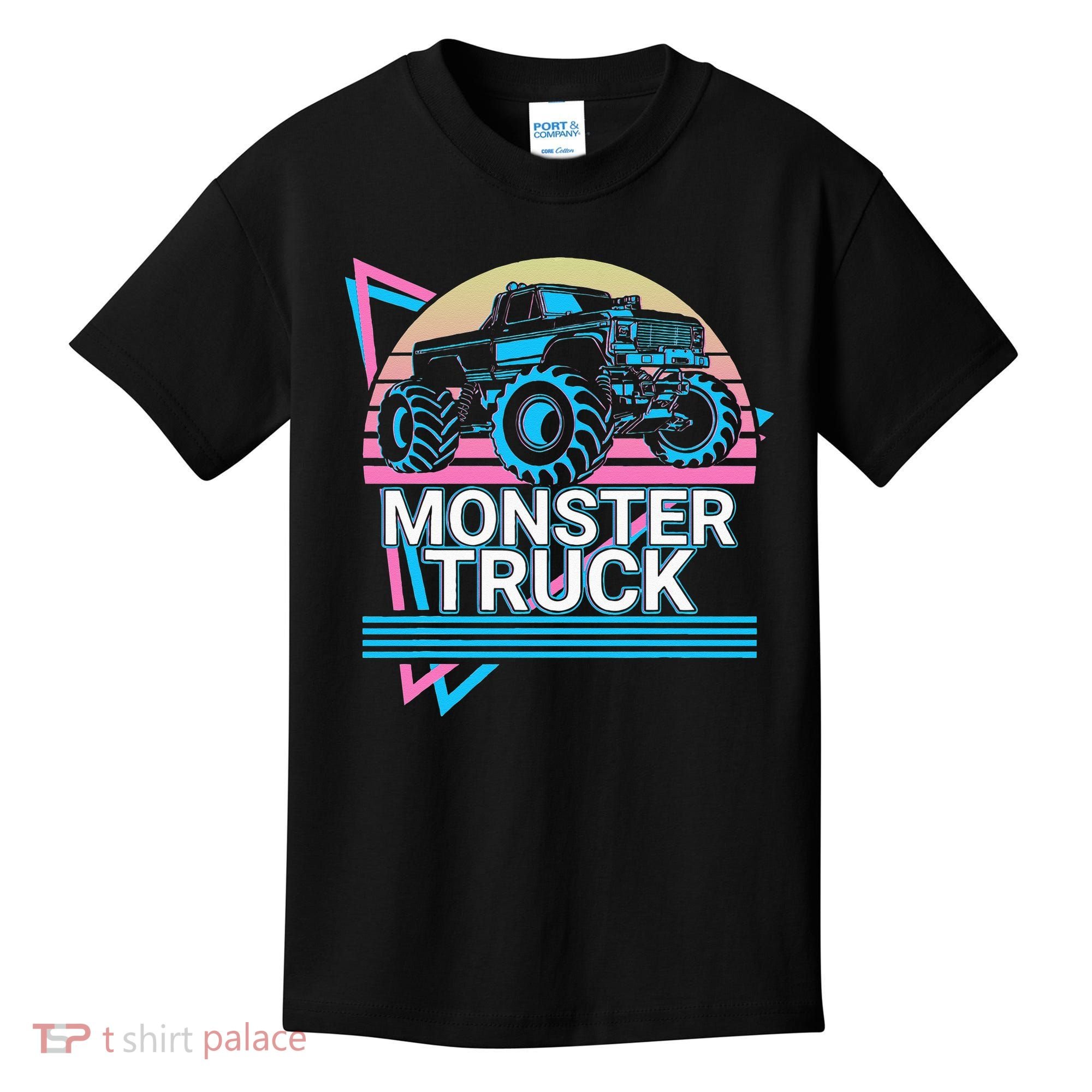 Monster Truck Retro Kids T-Shirt