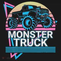 Monster Truck Retro Tote Bag thumb 4