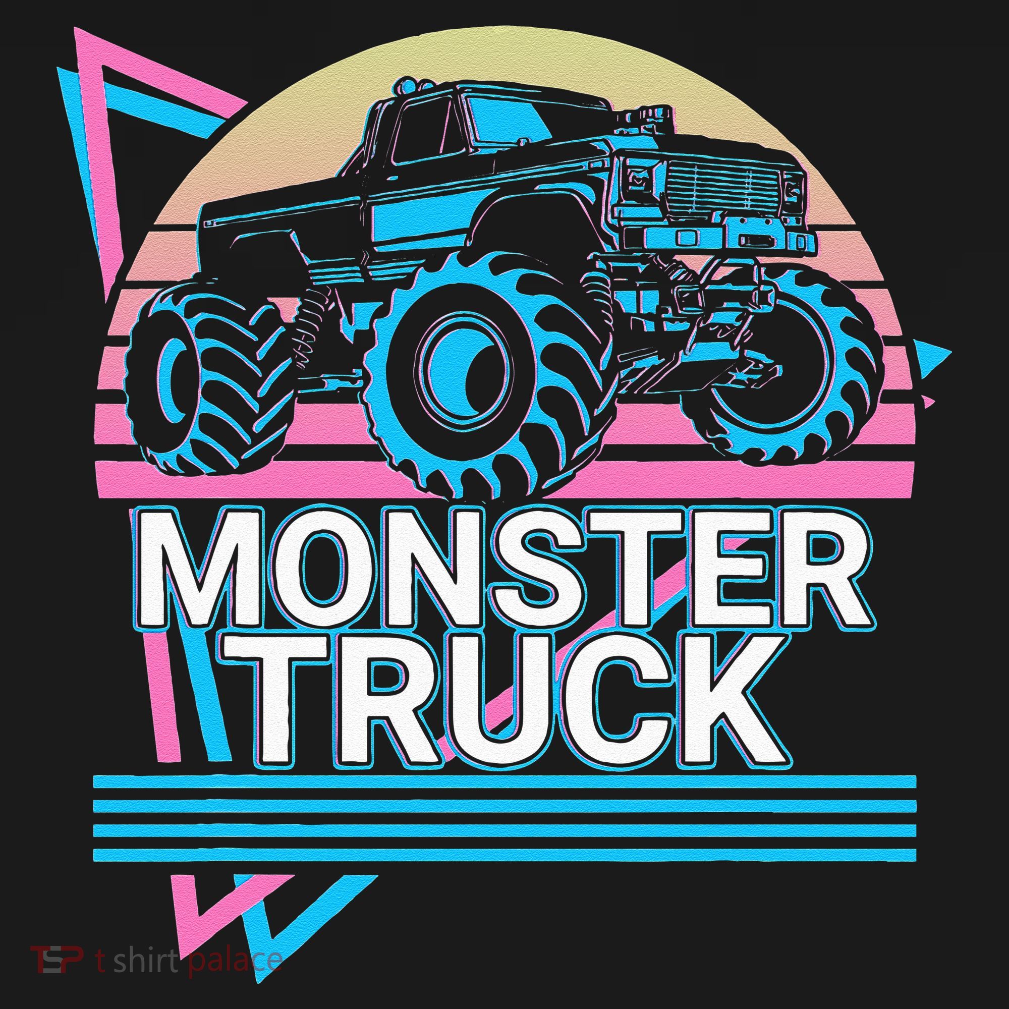 Monster Truck Retro Tote Bag