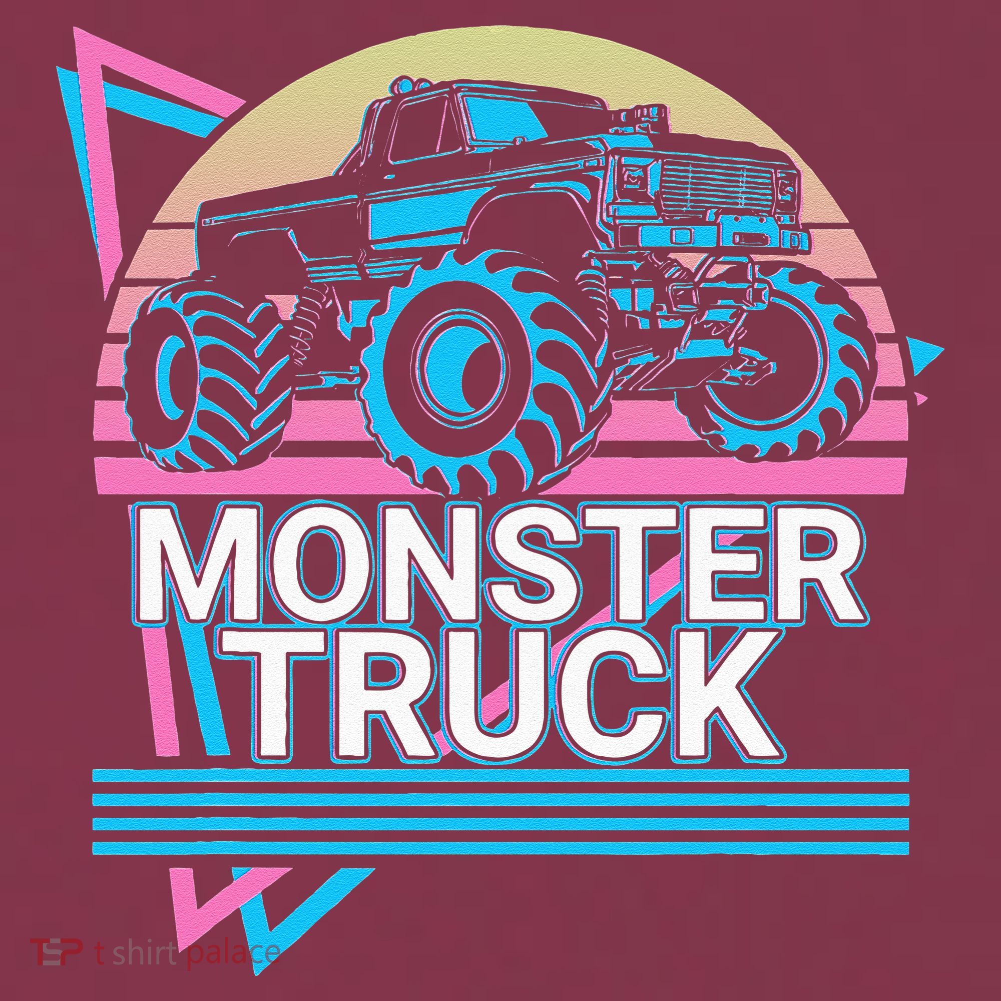 Monster Truck Retro 16oz Travel Tumbler