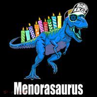 Menorasaurus T Rex Hanukkah Funny Dino Backpack thumb 2