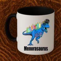Menorasaurus T Rex Hanukkah Funny Dino Coffee Mug thumb 2