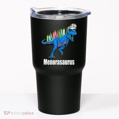 Menorasaurus T Rex Hanukkah Funny Dino Tumbler