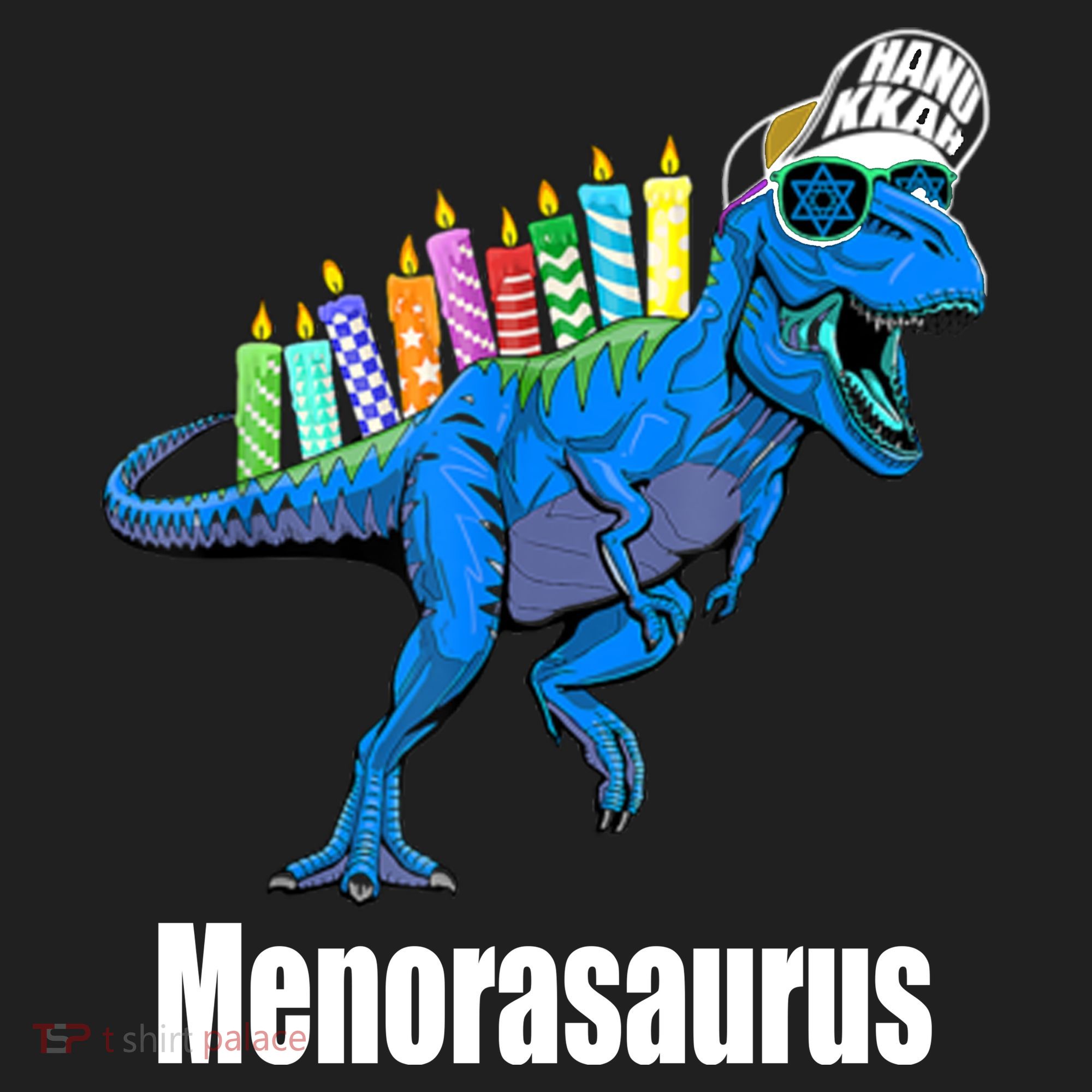 Menorasaurus T Rex Hanukkah Funny Dino Tumbler