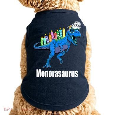 Menorasaurus T Rex Hanukkah Funny Dino Doggie Tank