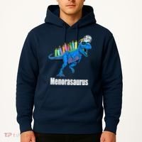 Menorasaurus T Rex Hanukkah Funny Dino Hoodie thumb 2