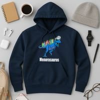 Menorasaurus T Rex Hanukkah Funny Dino Hoodie thumb 3