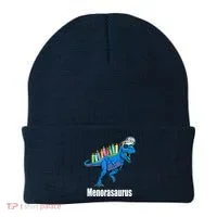 Menorasaurus T Rex Hanukkah Funny Dino Beanie thumb 0