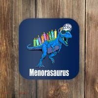 Menorasaurus T Rex Hanukkah Funny Dino Coaster thumb 0