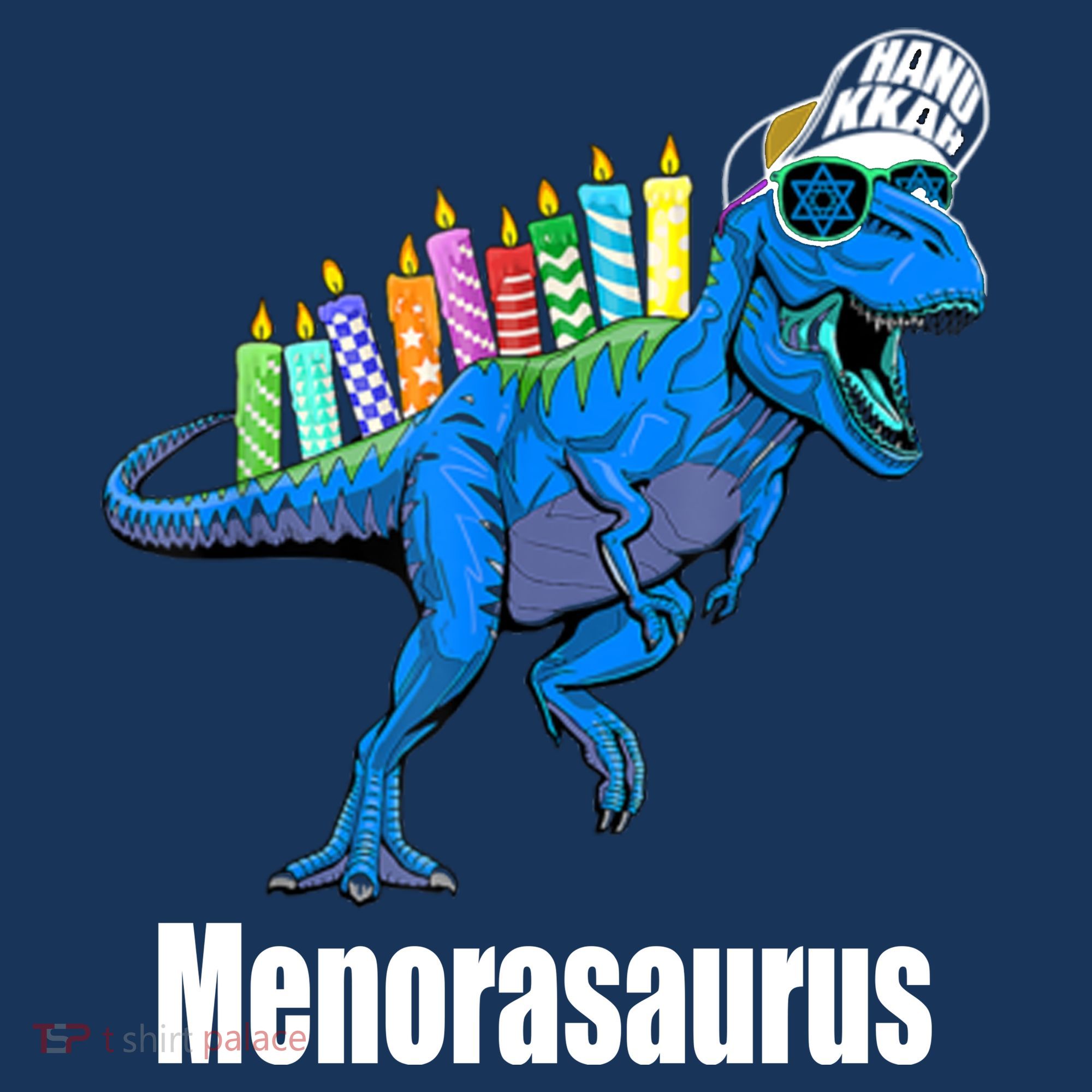 Menorasaurus T Rex Hanukkah Funny Dino Coaster
