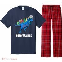 Menorasaurus T Rex Hanukkah Funny Dino Pajama Set thumb 0