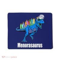 Menorasaurus T Rex Hanukkah Funny Dino Mousepad thumb 0