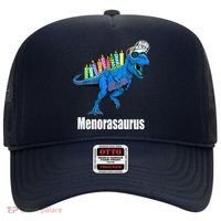 Menorasaurus T Rex Hanukkah Funny Dino Hat thumb 0