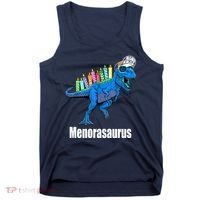 Menorasaurus T Rex Hanukkah Funny Dino Tank Top thumb 0