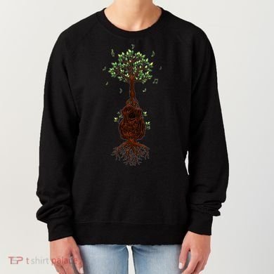 Musical Tree Root Guitar Women's Sweatshirt