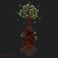 Musical Tree Root Guitar Women's Sweatshirt thumb 2